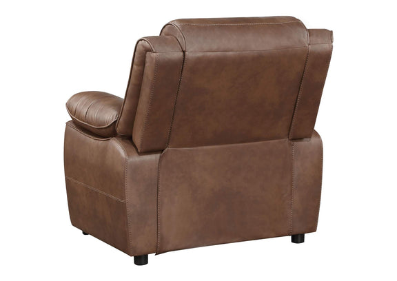 508283 Ellington Upholstered Padded Arm Accent Chair Dark Brown