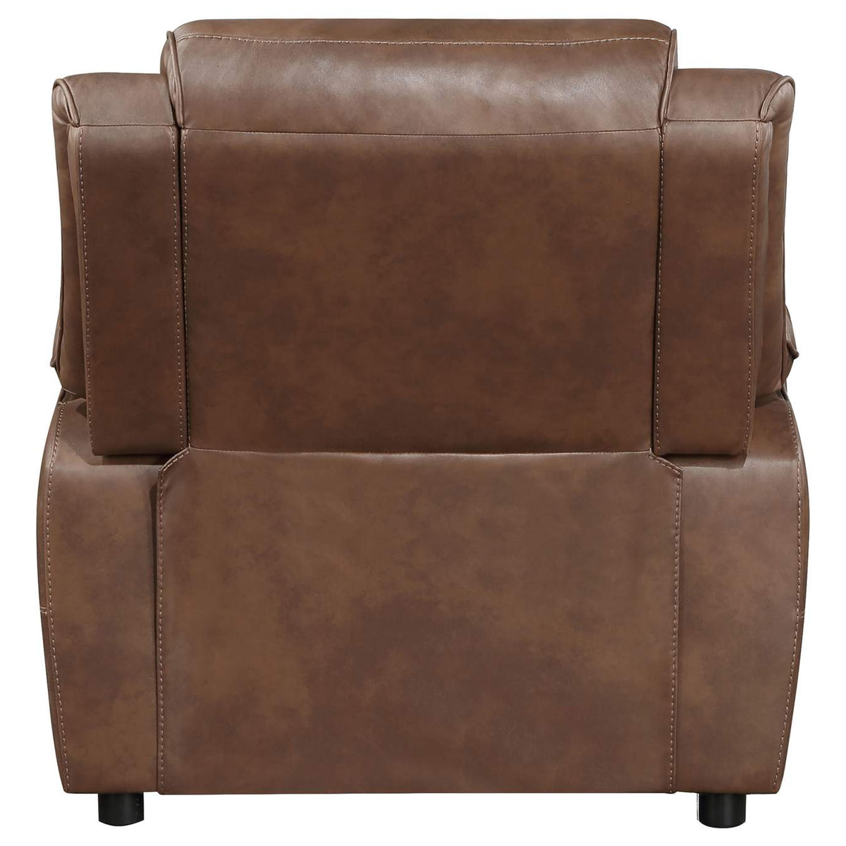 508283 Ellington Upholstered Padded Arm Accent Chair Dark Brown