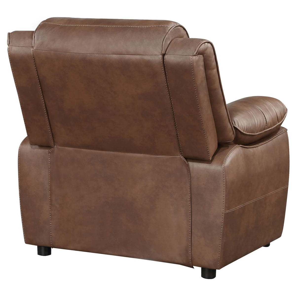 508283 Ellington Upholstered Padded Arm Accent Chair Dark Brown