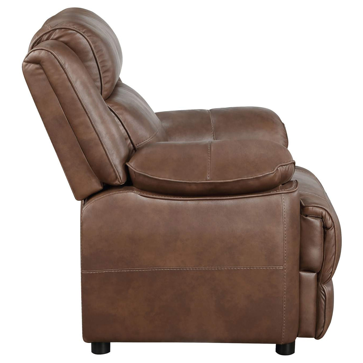 508283 Ellington Upholstered Padded Arm Accent Chair Dark Brown