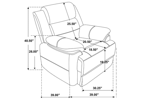 508283 Ellington Upholstered Padded Arm Accent Chair Dark Brown