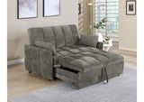 508308 Cotswold Upholstered Convertible Sleeper Sofa Bed Dark Grey
