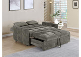 508308 Cotswold Upholstered Convertible Sleeper Sofa Bed Dark Grey