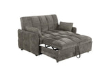 508308 Cotswold Upholstered Convertible Sleeper Sofa Bed Dark Grey