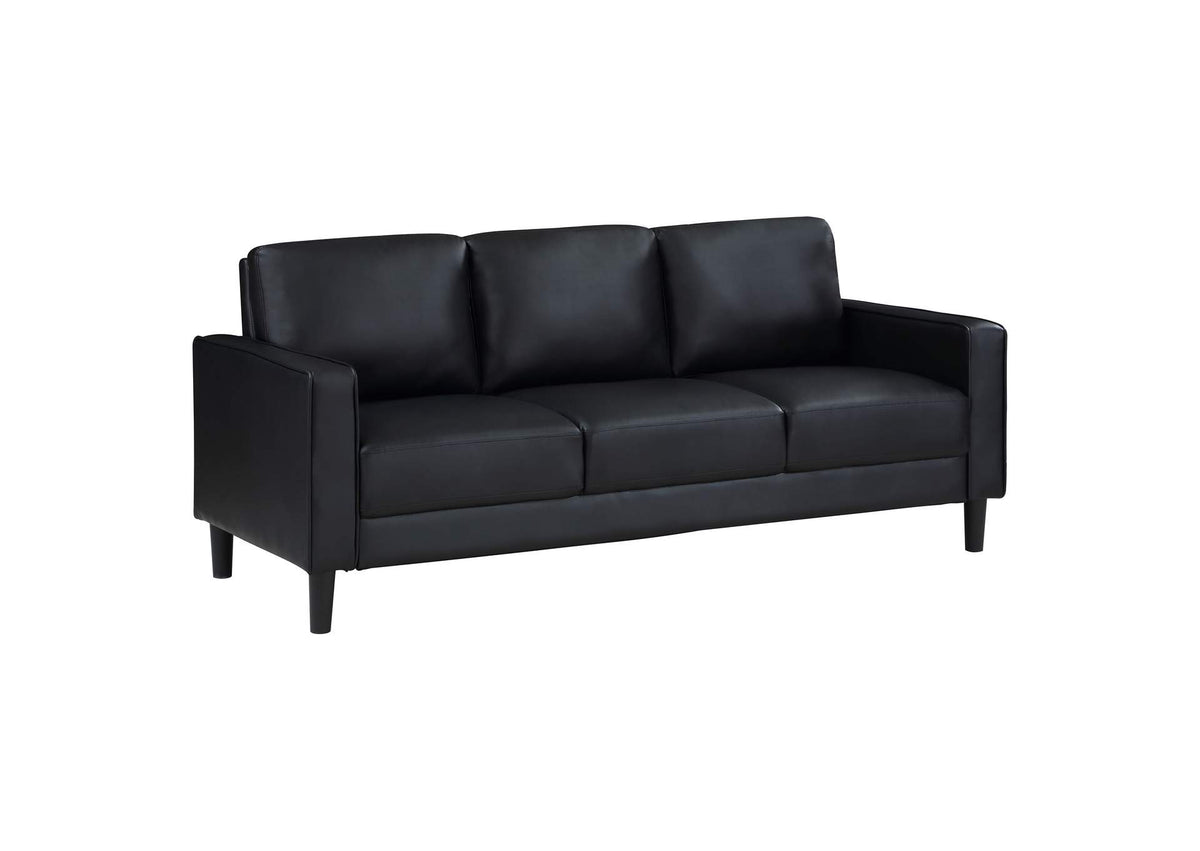508361 Ruth Upholstered Track Arm Sofa Black