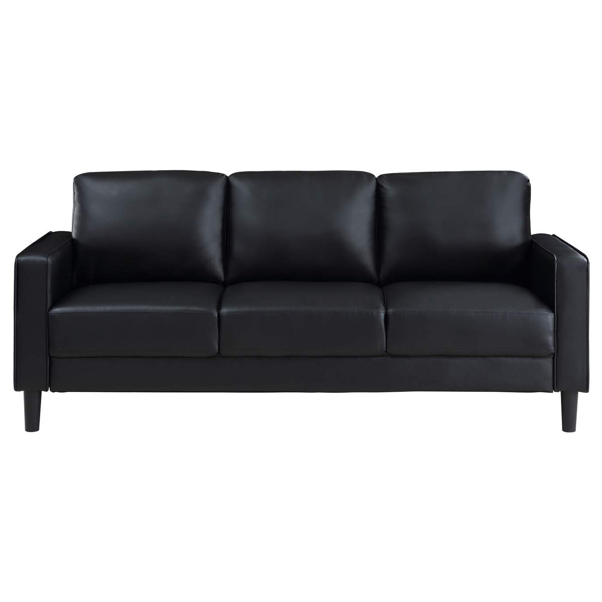 508361 Ruth Upholstered Track Arm Sofa Black