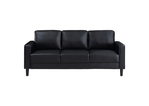 508361 Ruth Upholstered Track Arm Sofa Black