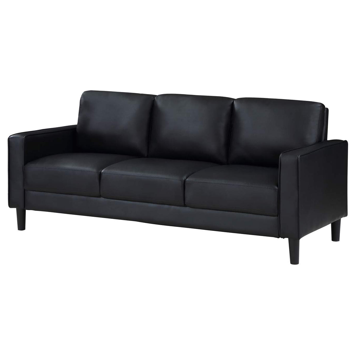 508361 Ruth Upholstered Track Arm Sofa Black