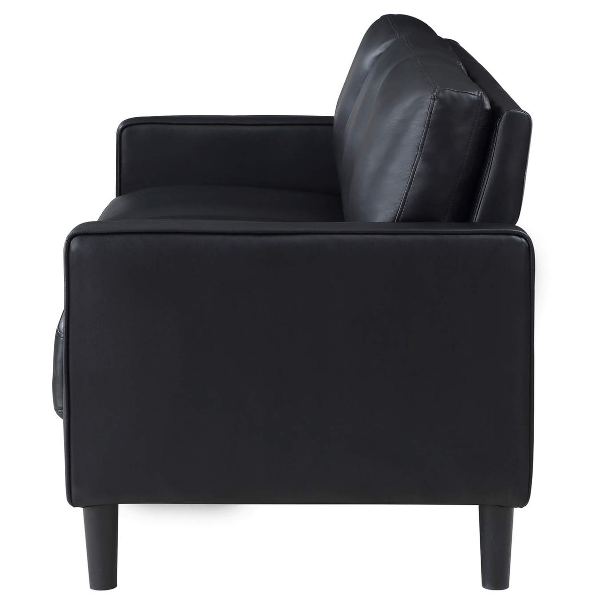 508361 Ruth Upholstered Track Arm Sofa Black