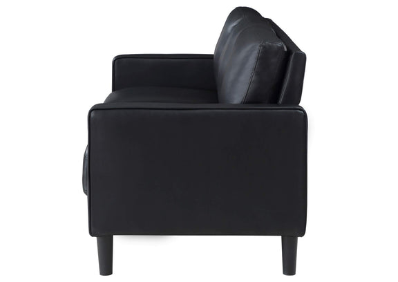 508361 Ruth Upholstered Track Arm Sofa Black