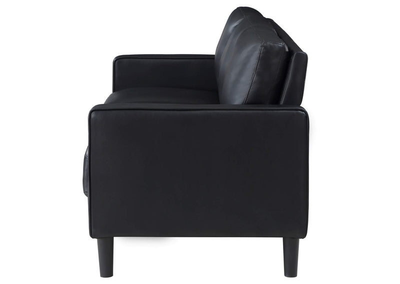 508361 Ruth Upholstered Track Arm Sofa Black