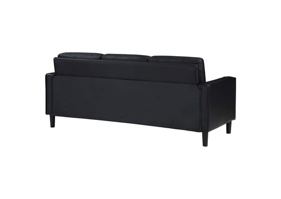 508361 Ruth Upholstered Track Arm Sofa Black