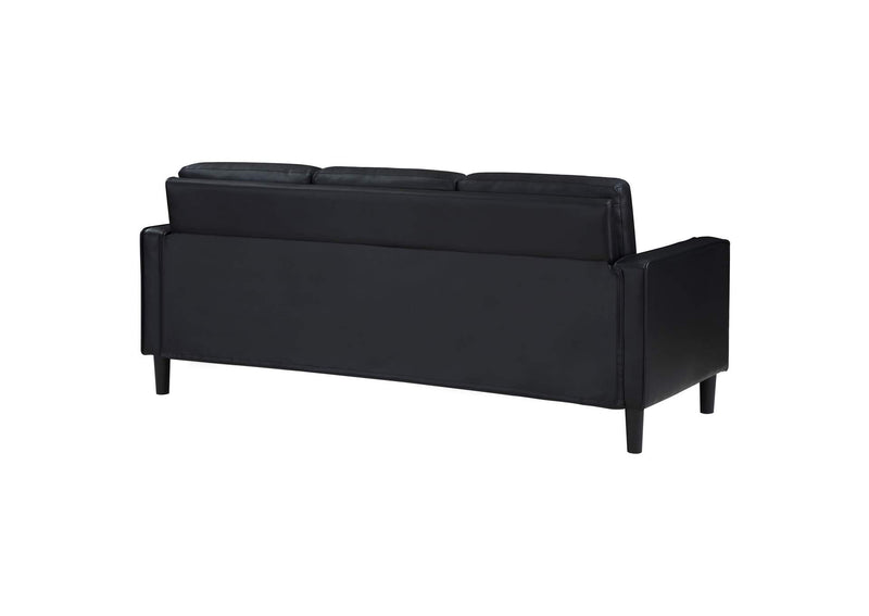 508361 Ruth Upholstered Track Arm Sofa Black