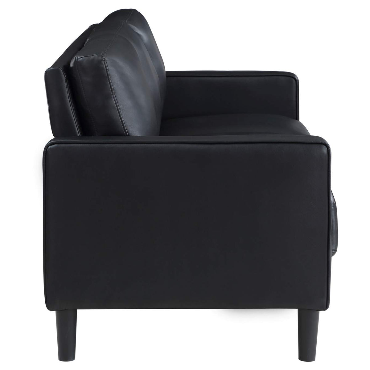 508361 Ruth Upholstered Track Arm Sofa Black