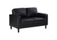 508362 Ruth Upholstered Track Arm Loveseat Black