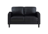 508362 Ruth Upholstered Track Arm Loveseat Black