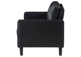 508362 Ruth Upholstered Track Arm Loveseat Black