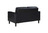 508362 Ruth Upholstered Track Arm Loveseat Black