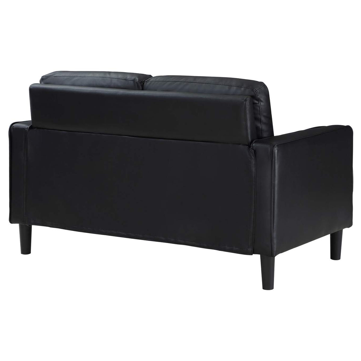 508362 Ruth Upholstered Track Arm Loveseat Black