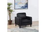 508363 Ruth Upholstered Track Arm Accent Chair Black