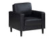 508363 Ruth Upholstered Track Arm Accent Chair Black