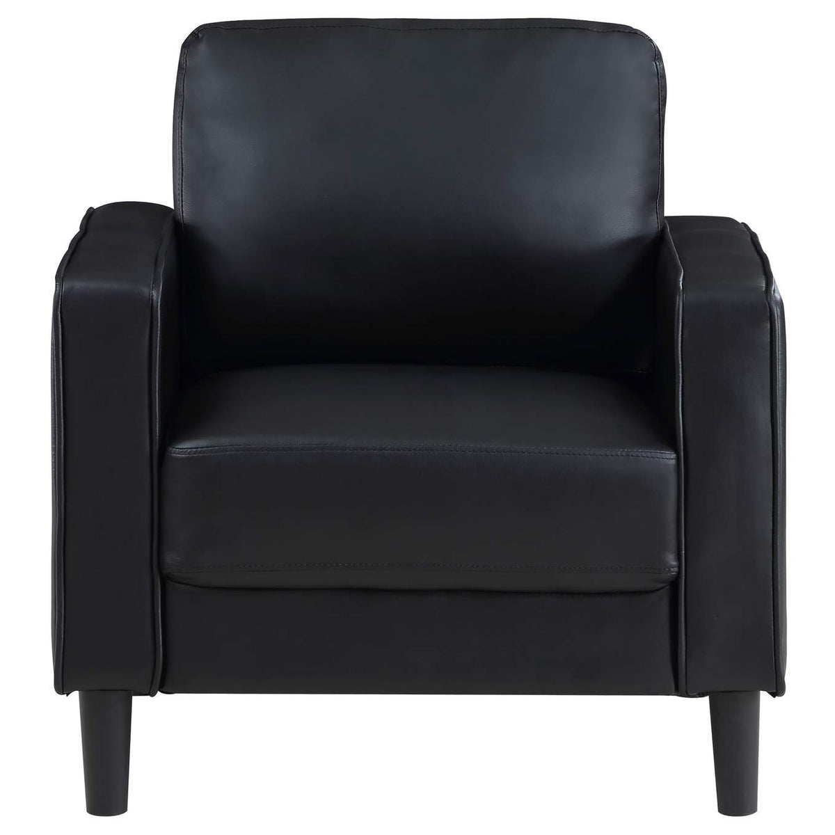 508363 Ruth Upholstered Track Arm Accent Chair Black