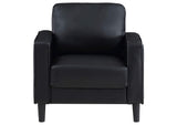 508363 Ruth Upholstered Track Arm Accent Chair Black