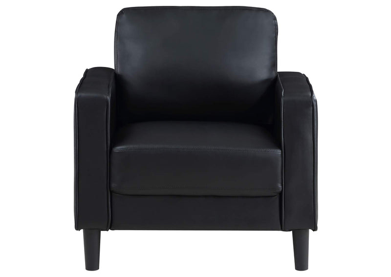 508363 Ruth Upholstered Track Arm Accent Chair Black