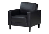 508363 Ruth Upholstered Track Arm Accent Chair Black