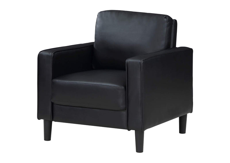 508363 Ruth Upholstered Track Arm Accent Chair Black