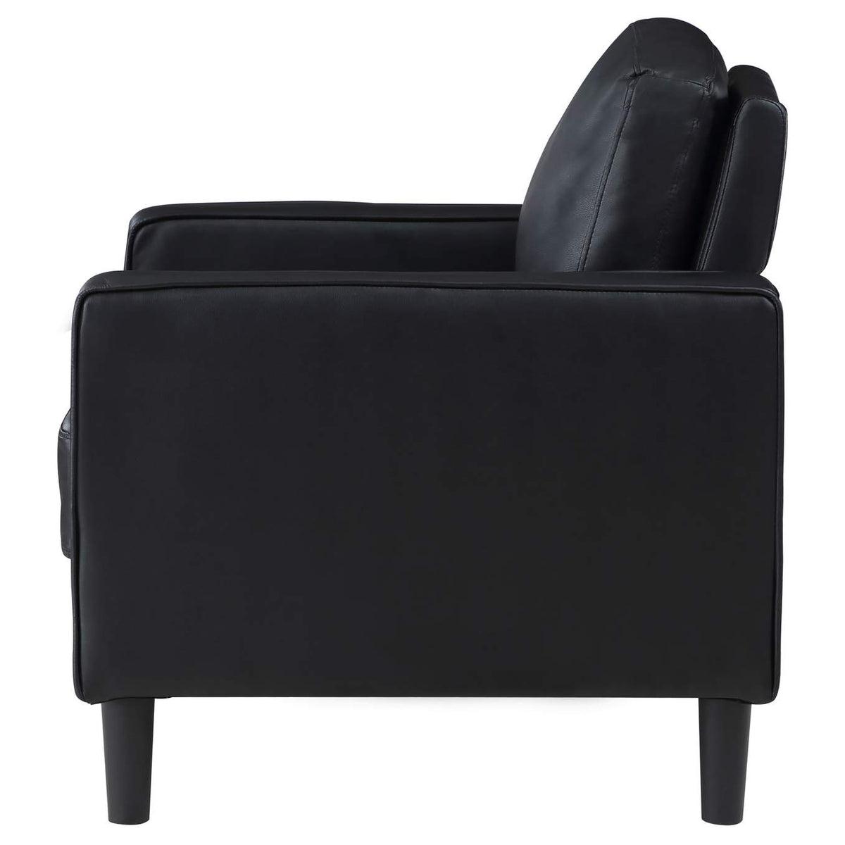 508363 Ruth Upholstered Track Arm Accent Chair Black