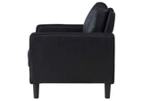 508363 Ruth Upholstered Track Arm Accent Chair Black