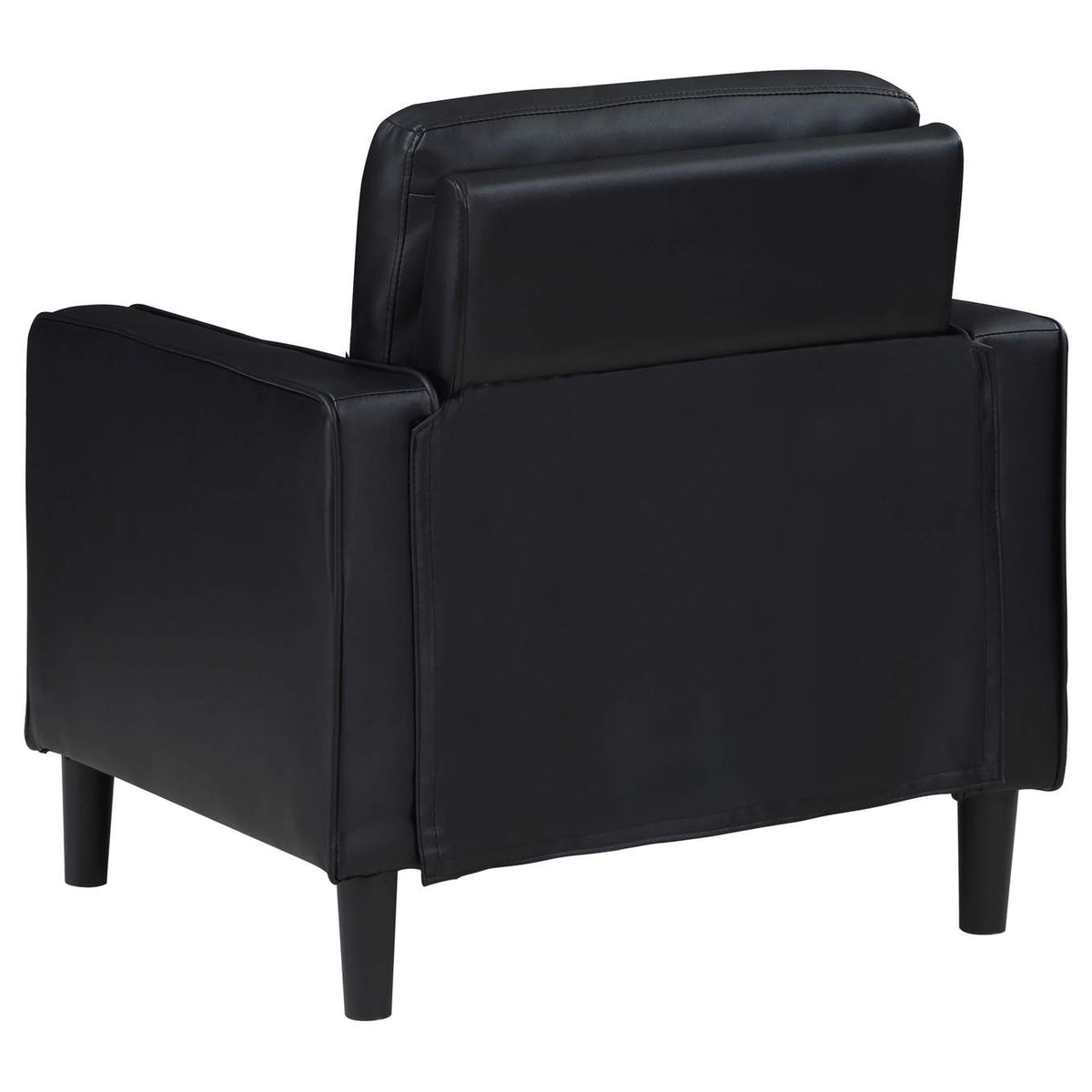 508363 Ruth Upholstered Track Arm Accent Chair Black