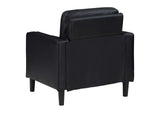 508363 Ruth Upholstered Track Arm Accent Chair Black
