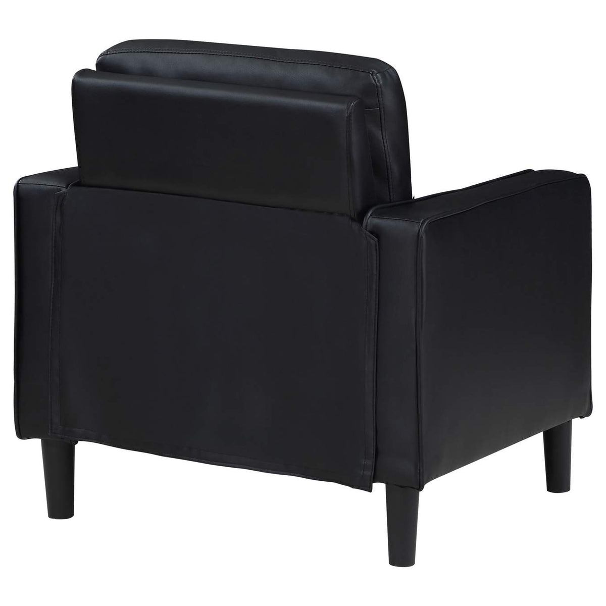 508363 Ruth Upholstered Track Arm Accent Chair Black