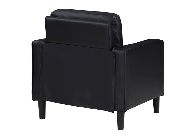 508363 Ruth Upholstered Track Arm Accent Chair Black