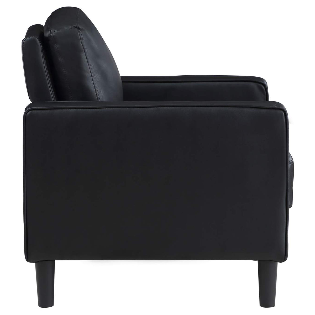 508363 Ruth Upholstered Track Arm Accent Chair Black