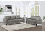 Ruth 2-piece Upholstered Track Arm Sofa Set Grey