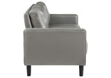 508365-S2 Ruth 2-piece Upholstered Track Arm Sofa Set Grey