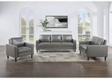 Ruth 3-piece Upholstered Track Arm Sofa Set Grey