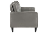 508365-S3 Ruth 3-piece Upholstered Track Arm Sofa Set Grey