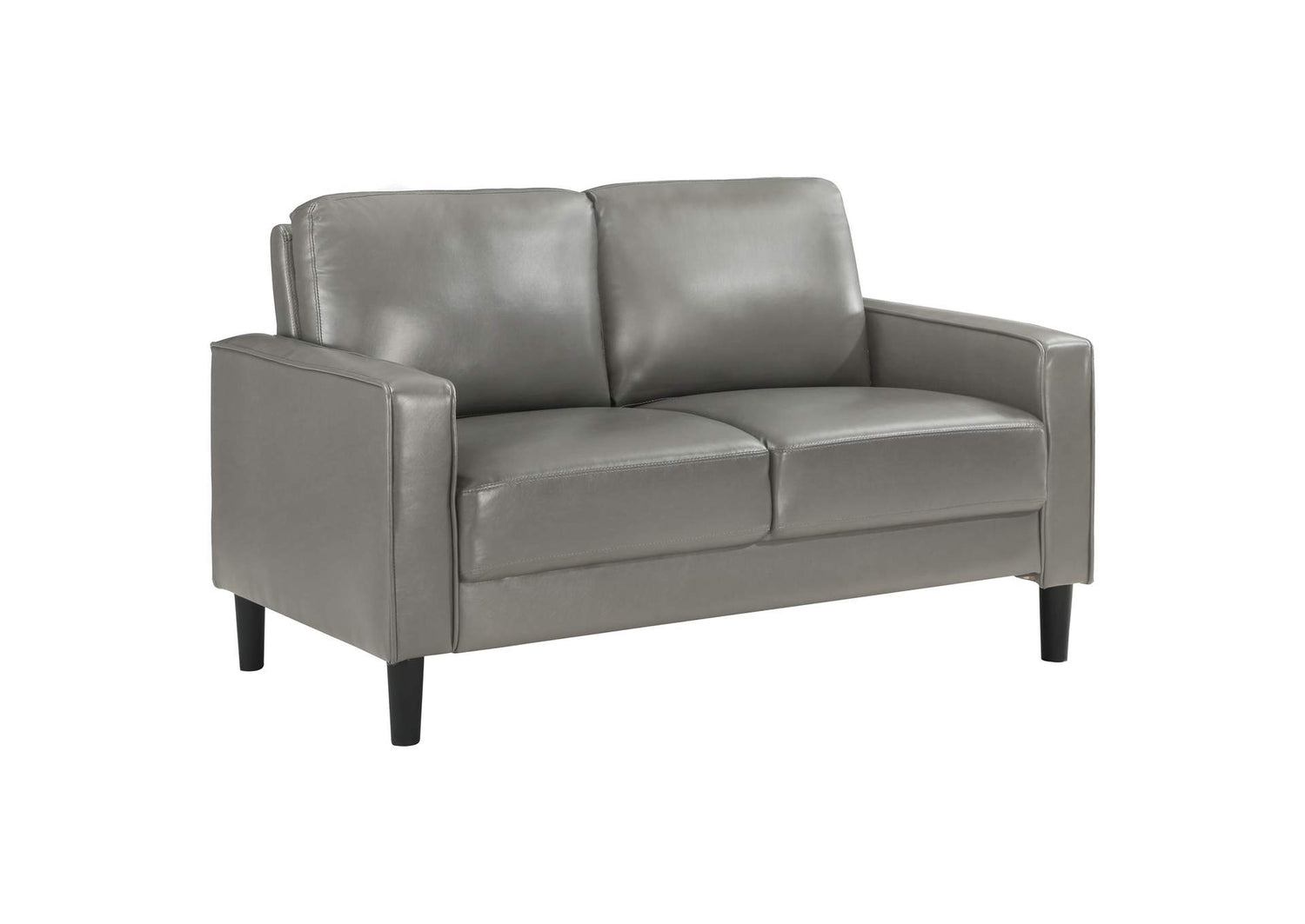 508366 Ruth Upholstered Track Arm Loveseat Grey