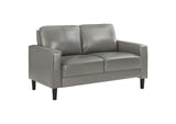 508366 Ruth Upholstered Track Arm Loveseat Grey