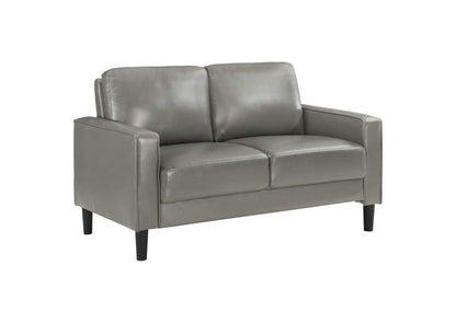 508366 Ruth Upholstered Track Arm Loveseat Grey