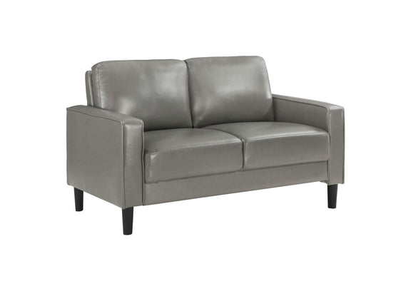 508366 Ruth Upholstered Track Arm Loveseat Grey