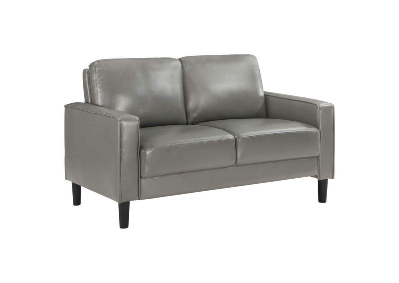 508366 Ruth Upholstered Track Arm Loveseat Grey