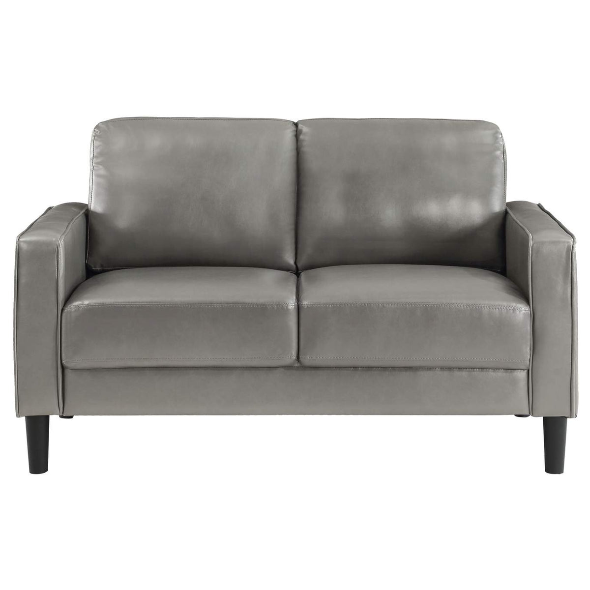 508366 Ruth Upholstered Track Arm Loveseat Grey