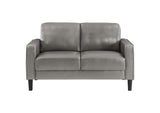 508366 Ruth Upholstered Track Arm Loveseat Grey