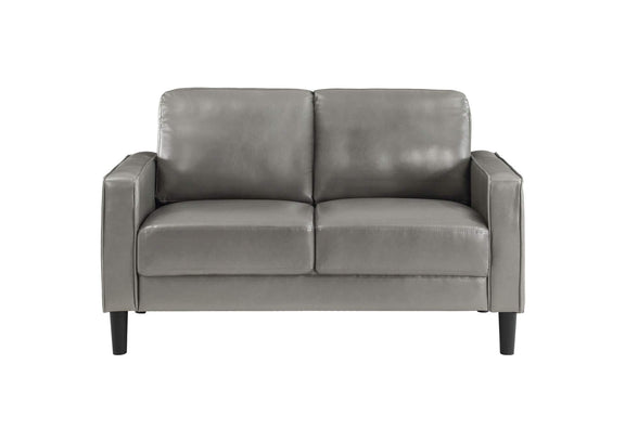 508366 Ruth Upholstered Track Arm Loveseat Grey