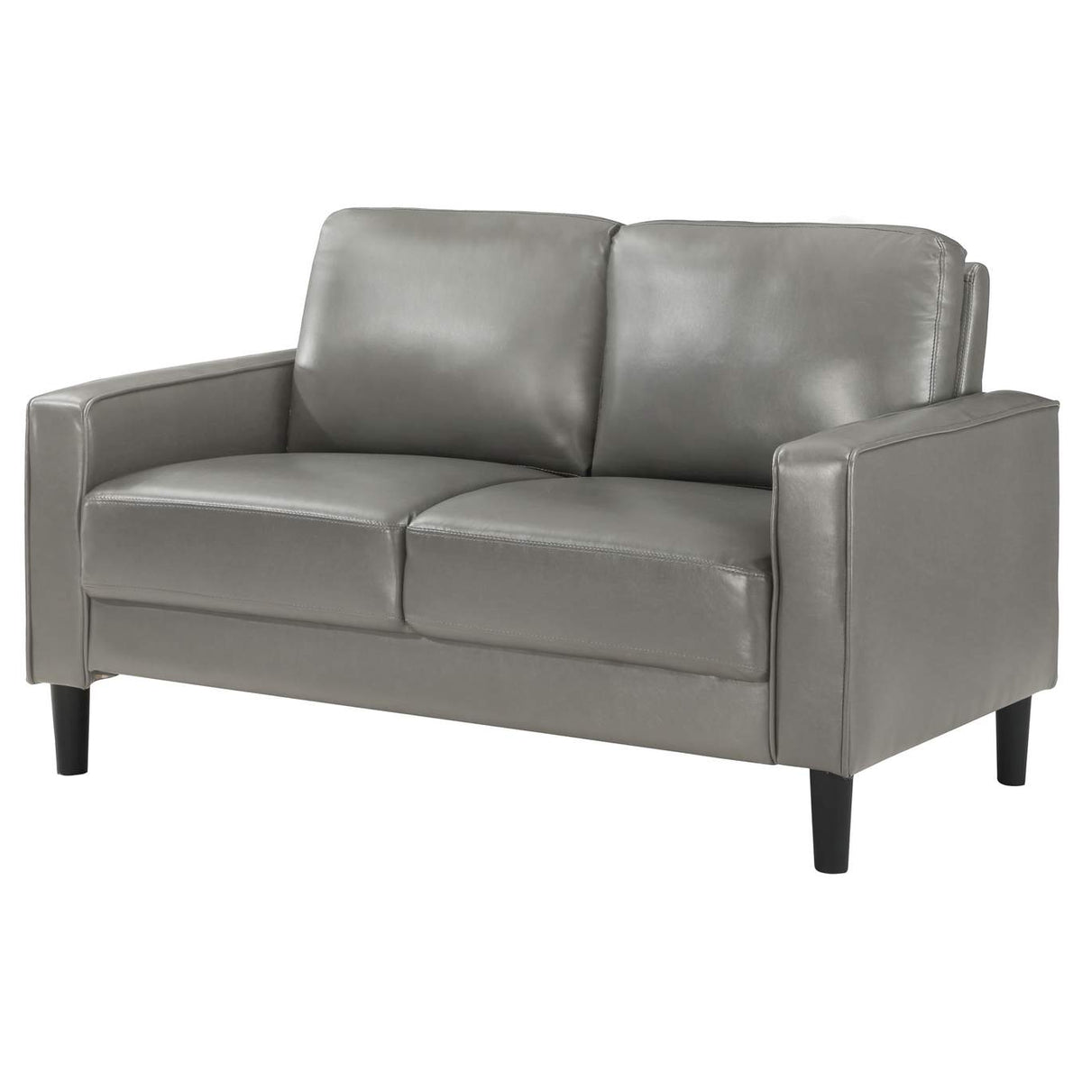 508366 Ruth Upholstered Track Arm Loveseat Grey